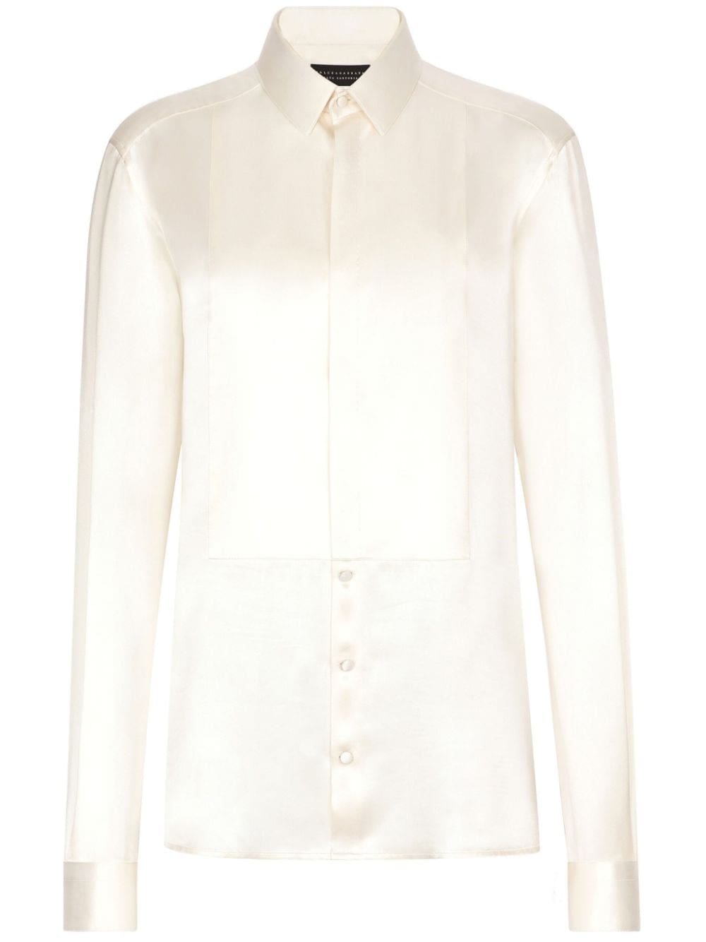 Dolce & Gabbana bib-detailed silk shirt