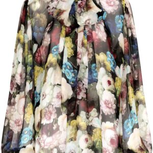 Dolce & Gabbana  floral-print attached-scarf silk blouse