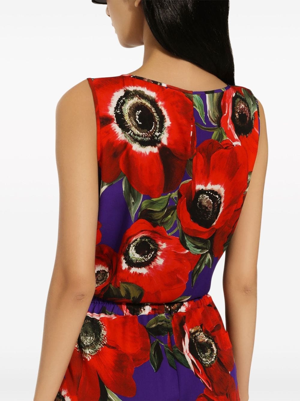 Dolce & Gabbana poppy-print round-neck tank top - Image 4