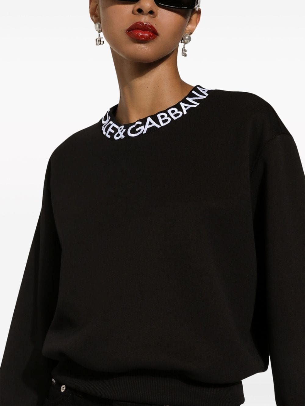 Dolce & Gabbana logo-print cotton-blend sweatshirt - Image 5