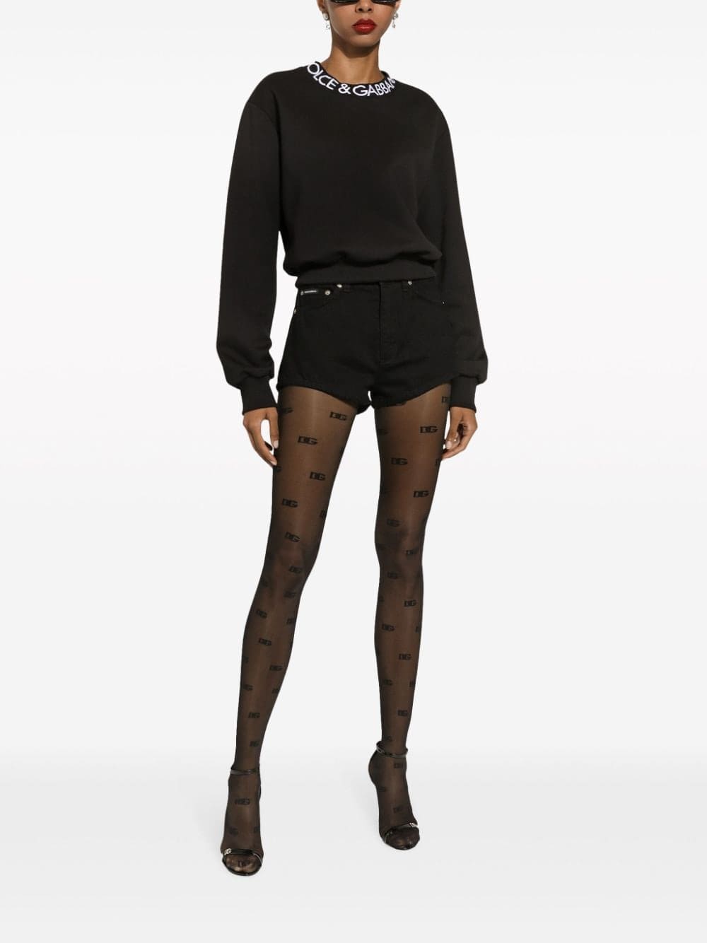 Dolce & Gabbana logo-print cotton-blend sweatshirt - Image 3