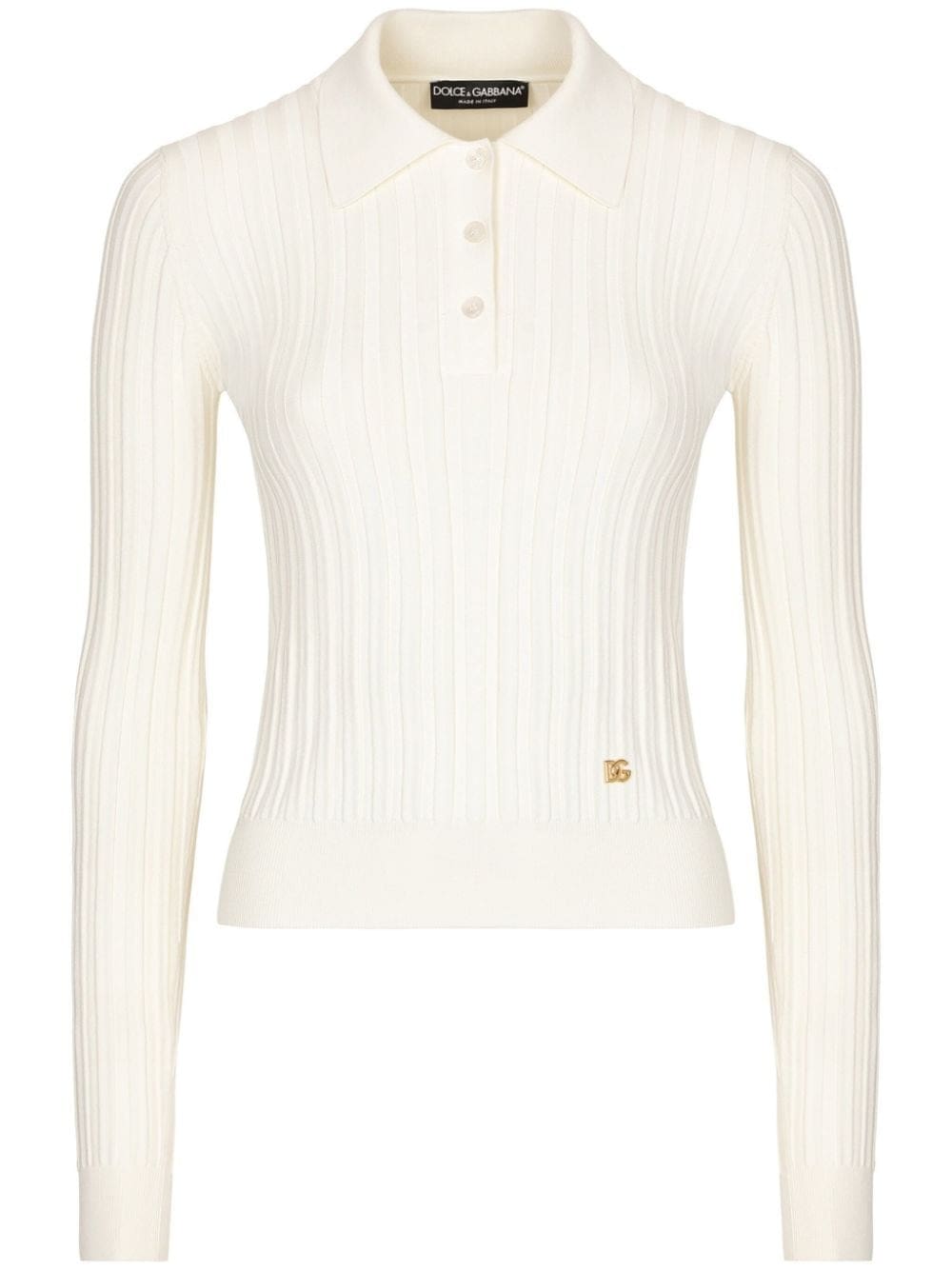 Dolce & Gabbana logo-plaque polo top