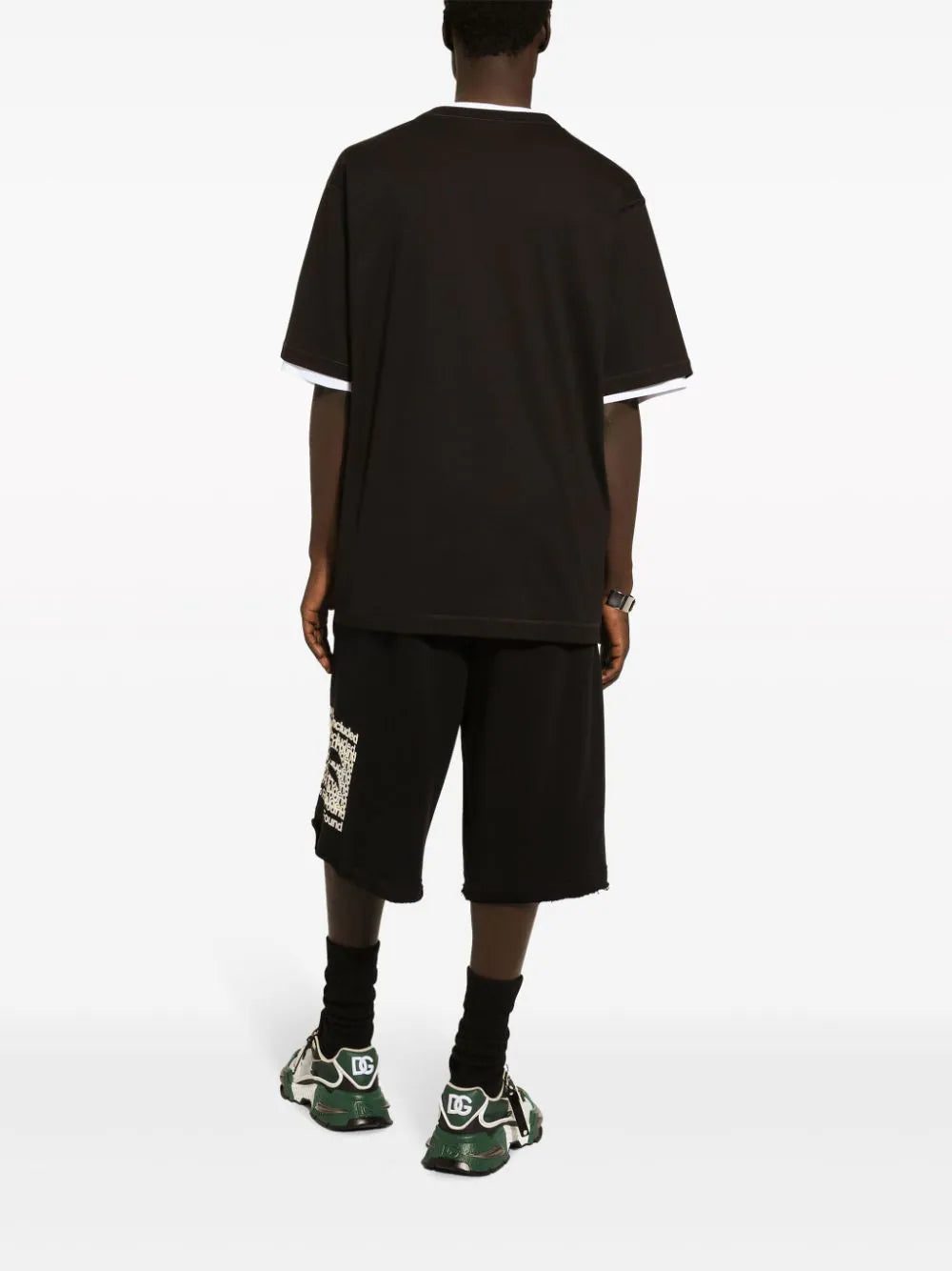 Dolce & Gabbana palm-logo print cotton T-shirt - Image 4