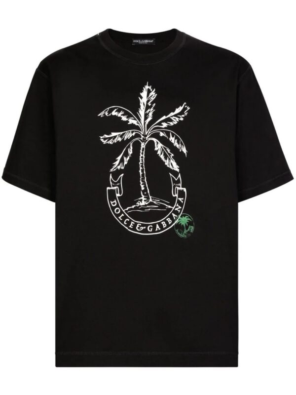 Dolce & Gabbana  palm-logo print cotton T-shirt