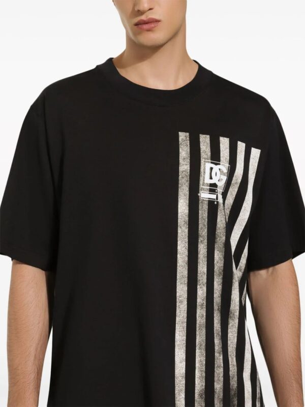 Dolce & Gabbana  stripe-print cotton T-shirt - Image 4