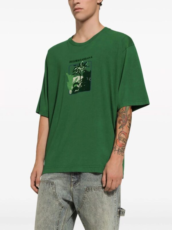 Dolce & Gabbana  tree-print cotton T-shirt - Image 4