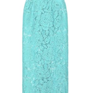 Dolce & Gabbana  floral-lace high-waisted midi skirt