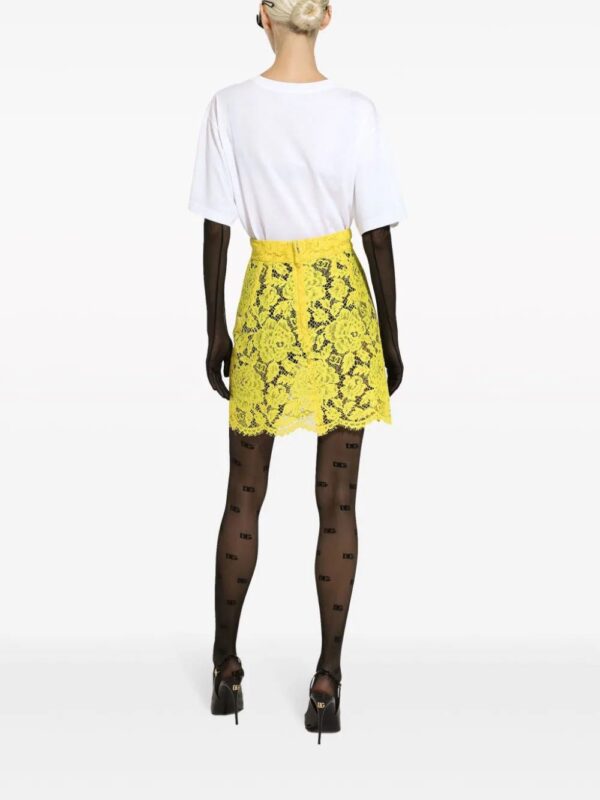 Dolce & Gabbana  floral lace miniskirt - Image 4
