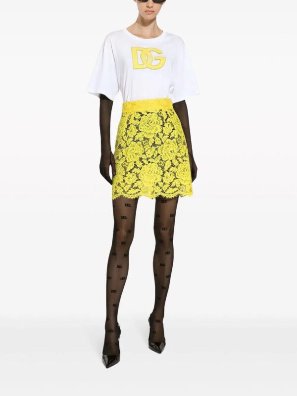 Dolce & Gabbana  floral lace miniskirt - Image 3