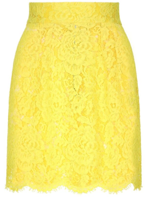 Dolce & Gabbana  floral lace miniskirt