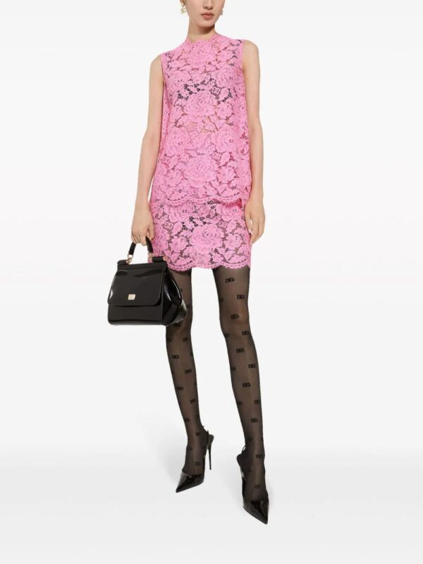 Dolce & Gabbana  floral lace miniskirt - Image 2