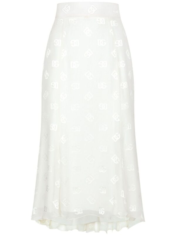 Dolce & Gabbana  DG logo godet skirt