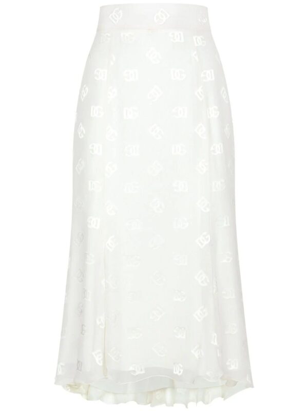 Dolce & Gabbana  DG logo godet skirt