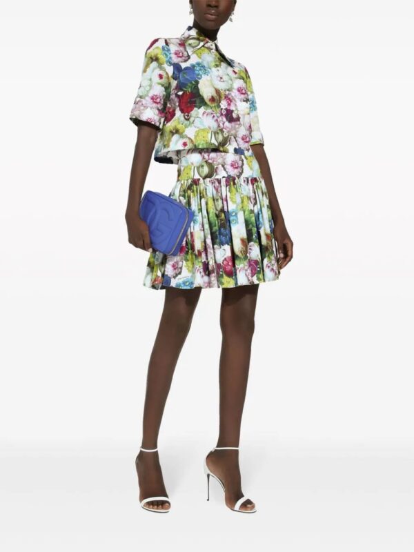 Dolce & Gabbana  floral-print pleated miniskirt - Image 2