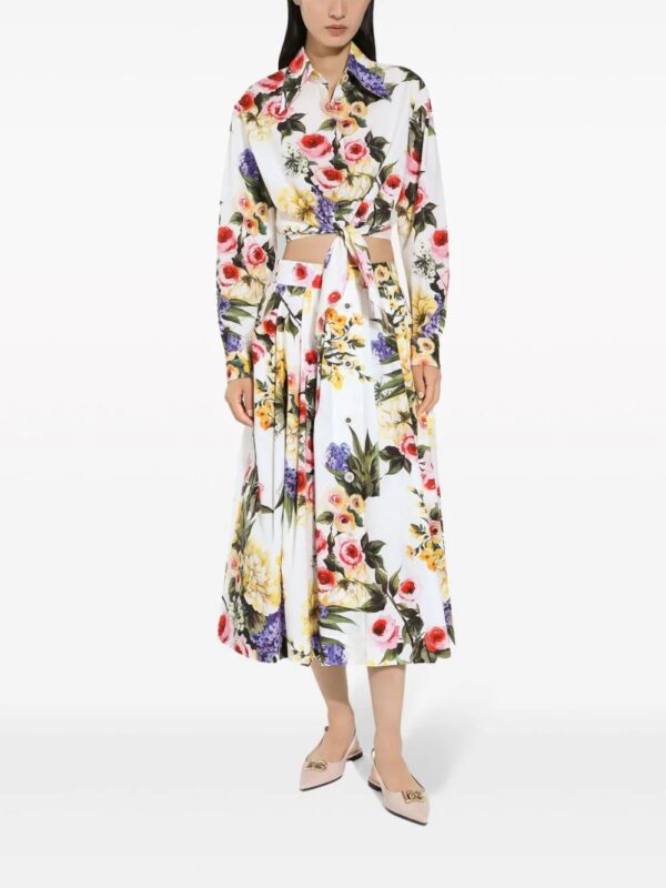 Dolce & Gabbana  floral-print midi skirt - Image 3