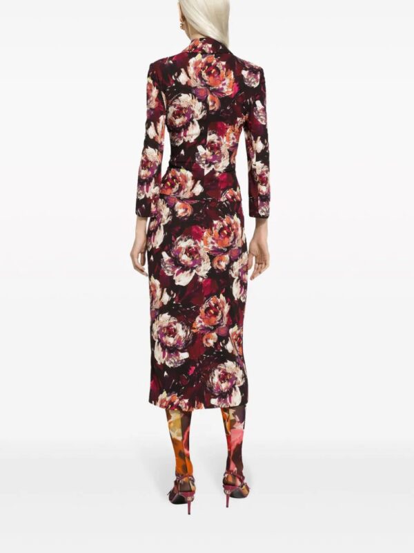 Dolce & Gabbana  peony-print pencil skirt - Image 4