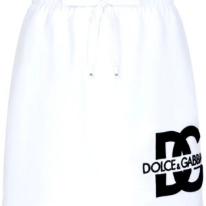 Dolce & Gabbana  logo-print cotton-blend miniskirt