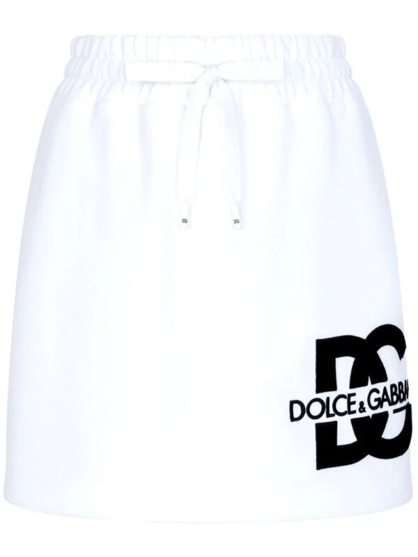 Dolce & Gabbana  logo-print cotton-blend miniskirt
