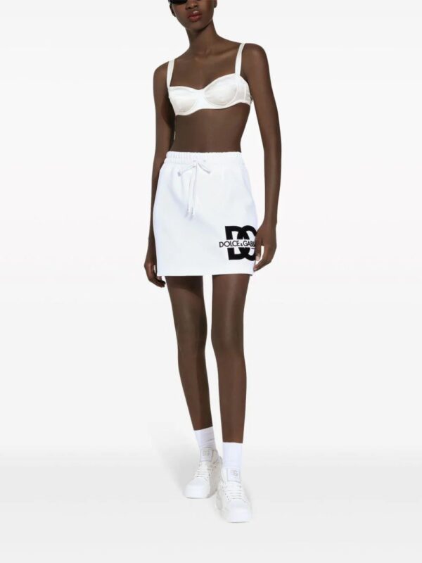 Dolce & Gabbana  logo-print cotton-blend miniskirt - Image 3