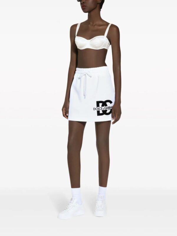 Dolce & Gabbana  logo-print cotton-blend miniskirt - Image 2