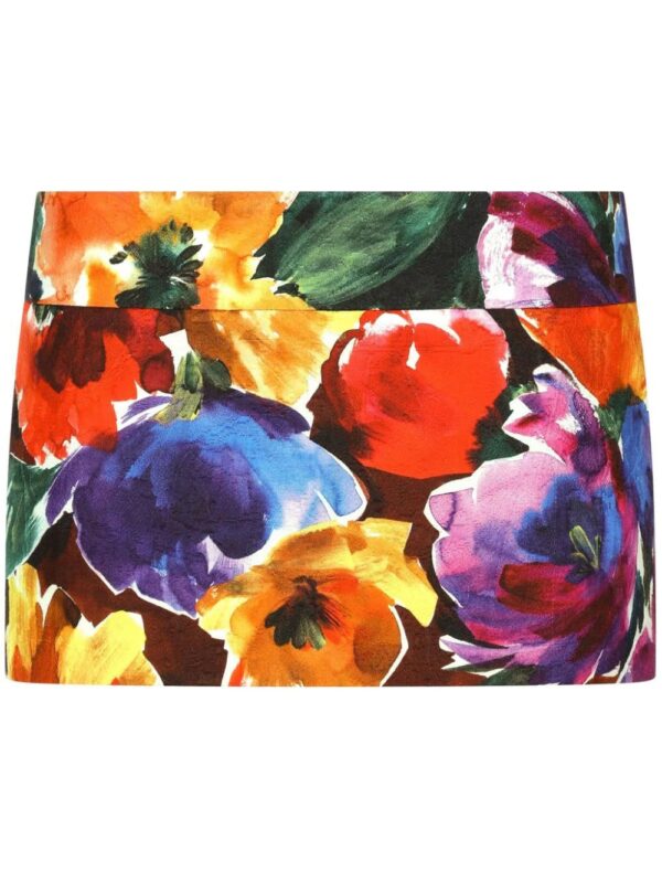 Dolce & Gabbana  floral-print miniskirt