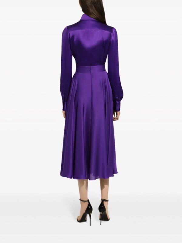 Dolce & Gabbana  pleated silk full skirt - Image 4