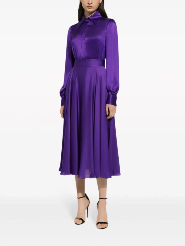 Dolce & Gabbana  pleated silk full skirt - Image 3