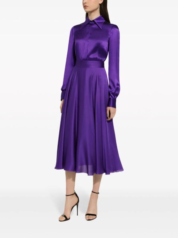 Dolce & Gabbana  pleated silk full skirt - Image 2