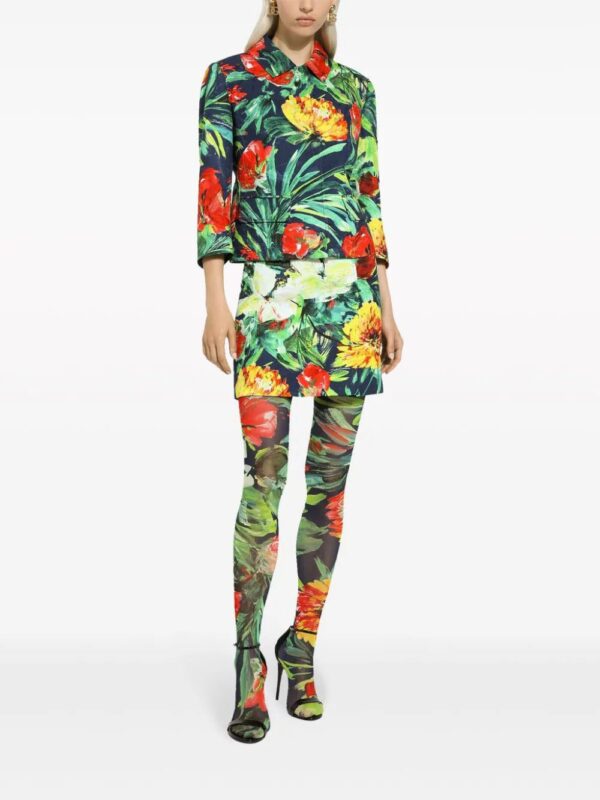 Dolce & Gabbana  floral-print high-waisted miniskirt - Image 3