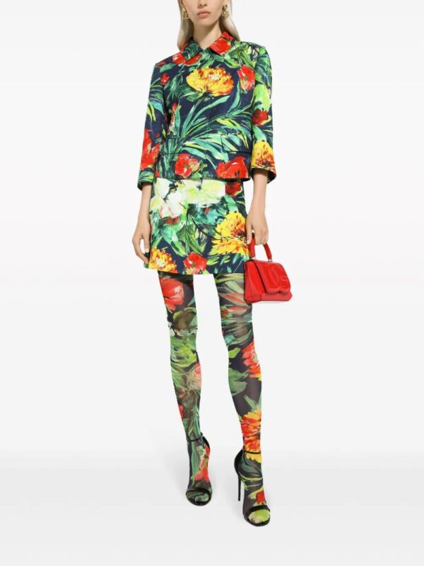 Dolce & Gabbana  floral-print high-waisted miniskirt - Image 2