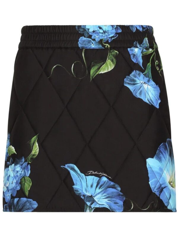 Dolce & Gabbana  floral-print high-waisted miniskirt