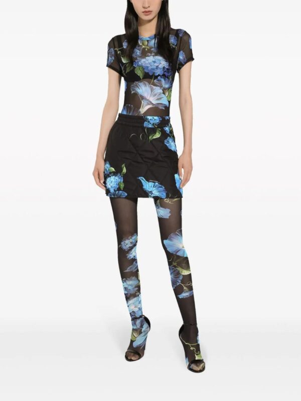 Dolce & Gabbana  floral-print high-waisted miniskirt - Image 3