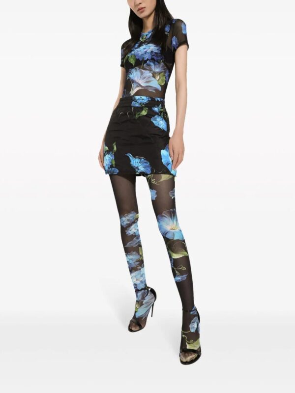 Dolce & Gabbana  floral-print high-waisted miniskirt - Image 2