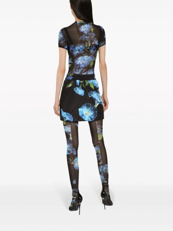 Dolce & Gabbana  floral-print high-waisted miniskirt - Image 4