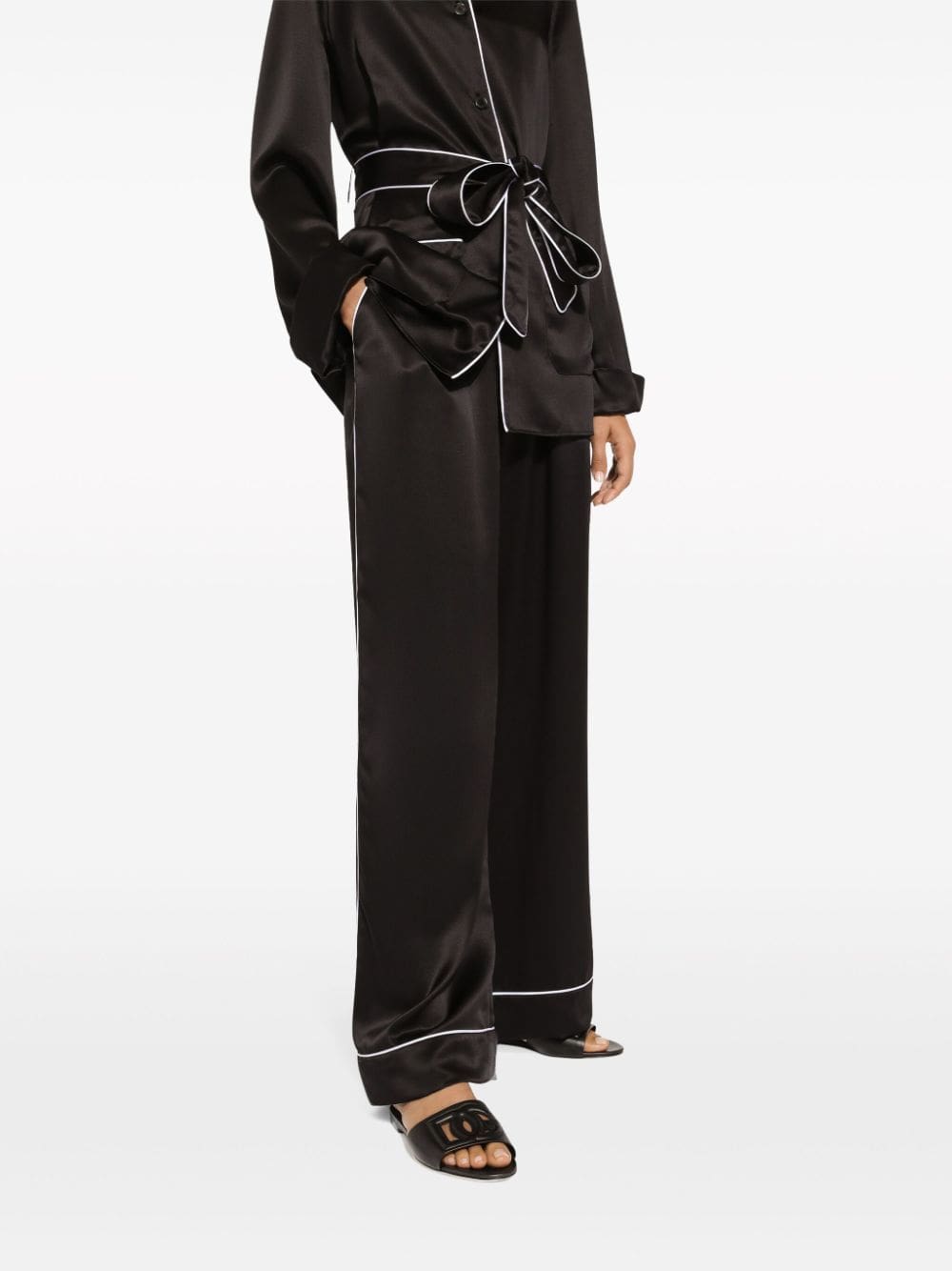 Dolce & Gabbana piped-trim silk shirt - Image 5