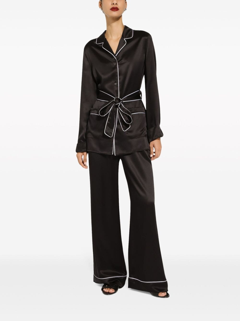 Dolce & Gabbana piped-trim silk shirt - Image 3