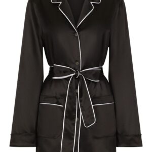 Dolce & Gabbana piped-trim silk shirt