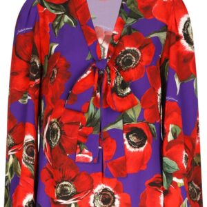 Dolce & Gabbana floral-print silk blouse