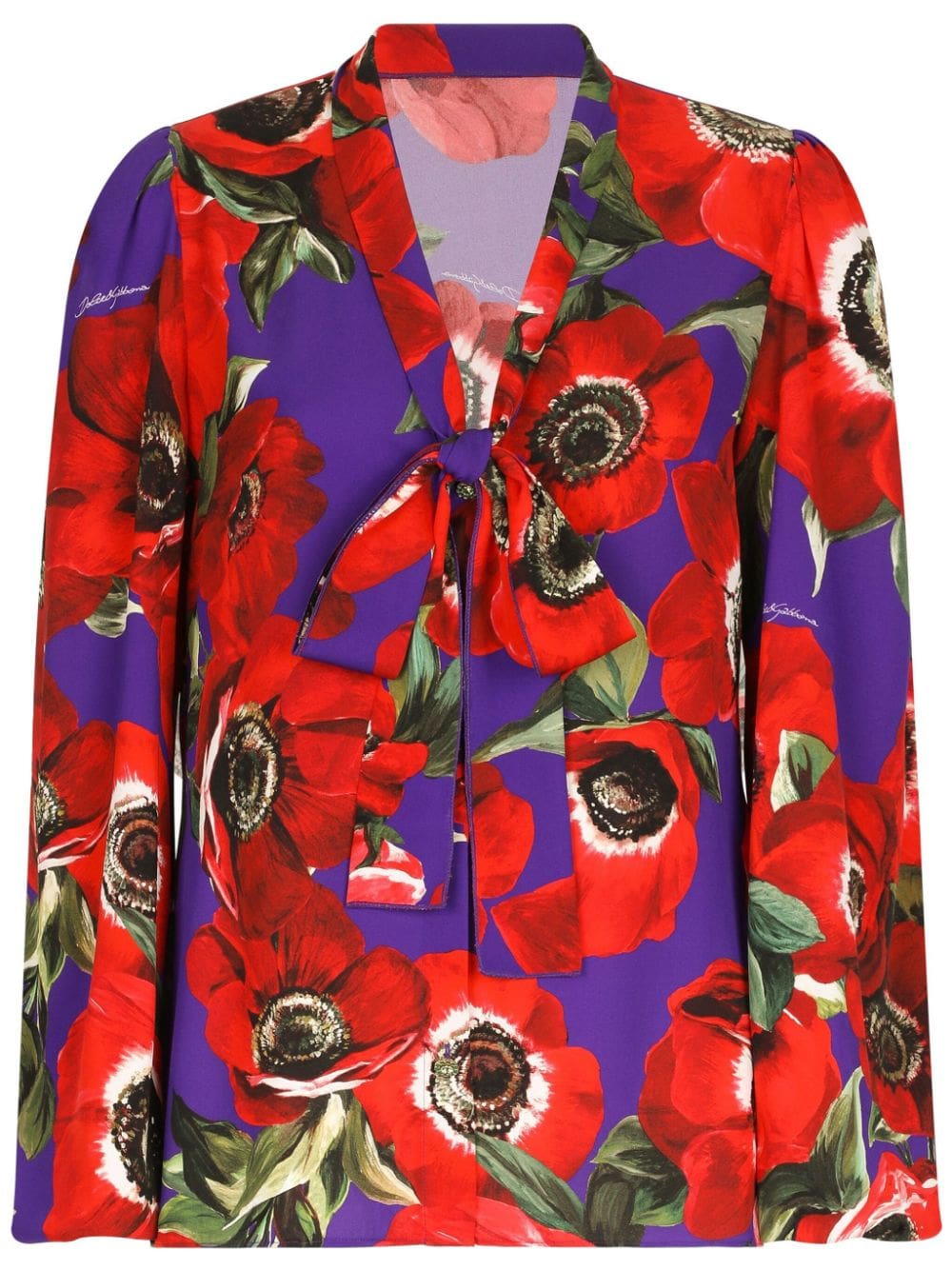 Dolce & Gabbana floral-print silk blouse