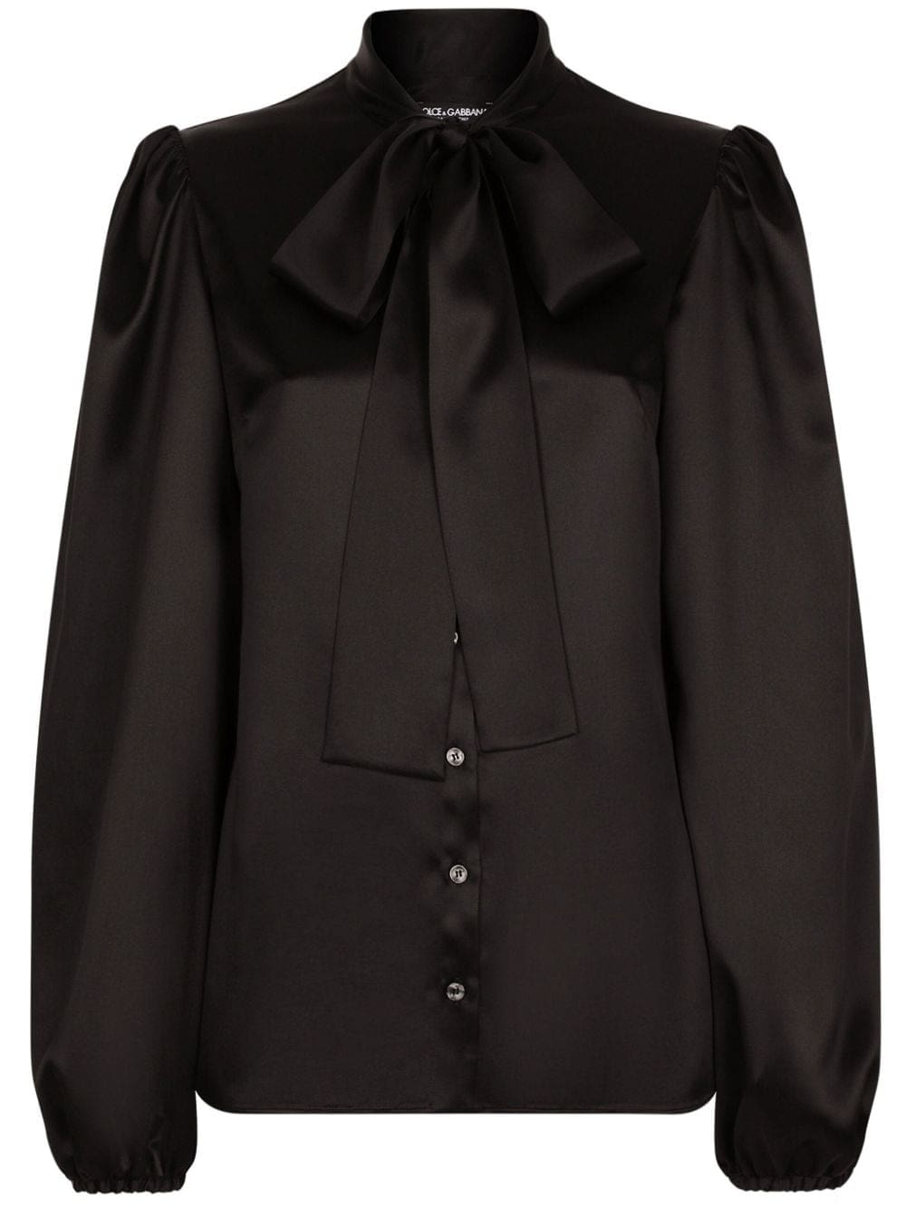 Dolce & Gabbana pussy-bow silk shirt