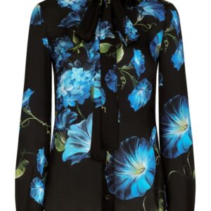 Dolce & Gabbana flower-print silk shirt