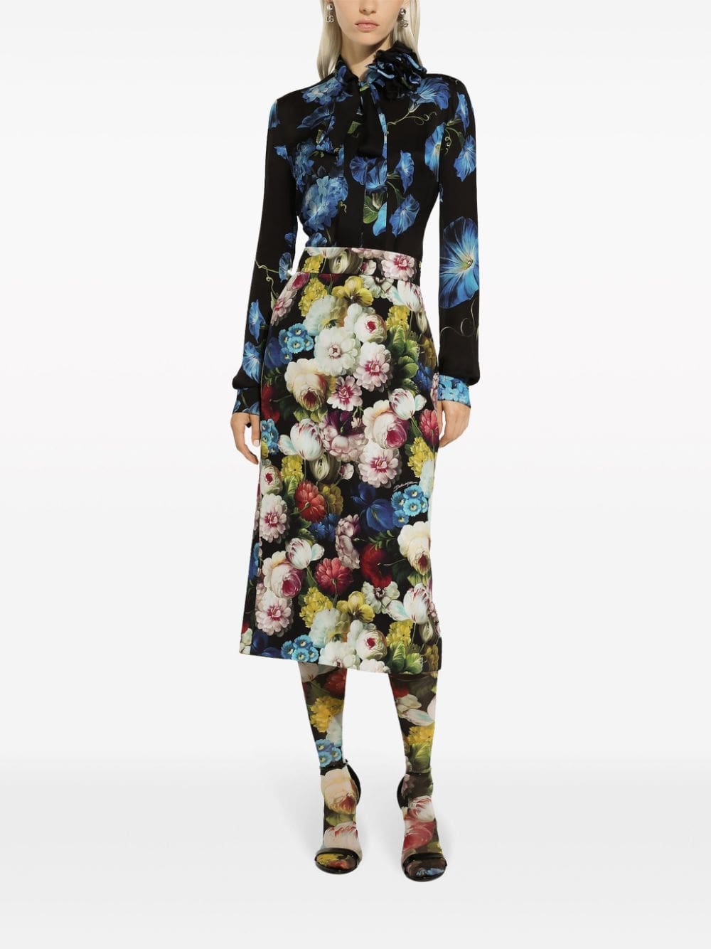 Dolce & Gabbana flower-print silk shirt - Image 3