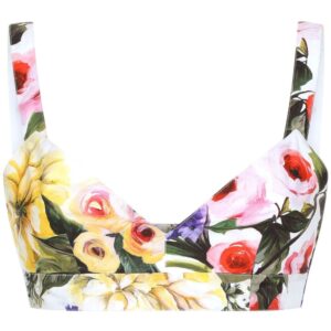 Dolce & Gabbana floral-print cotton crop top