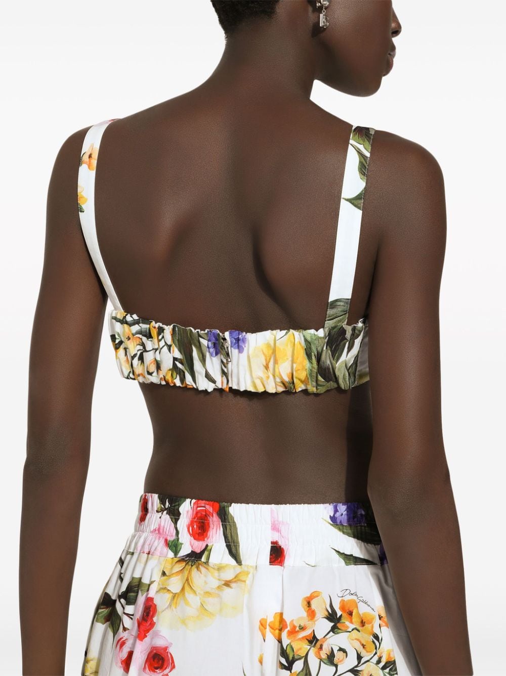 Dolce & Gabbana floral-print cotton crop top - Image 3