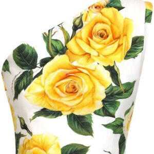 Dolce & Gabbana rose-print one-shoulder top