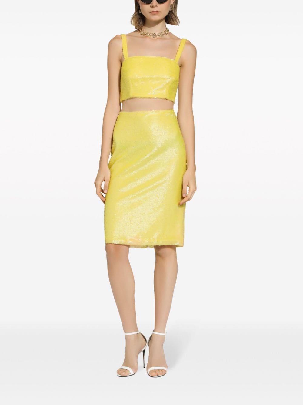 Dolce & Gabbana sequinned cropped top - Image 5