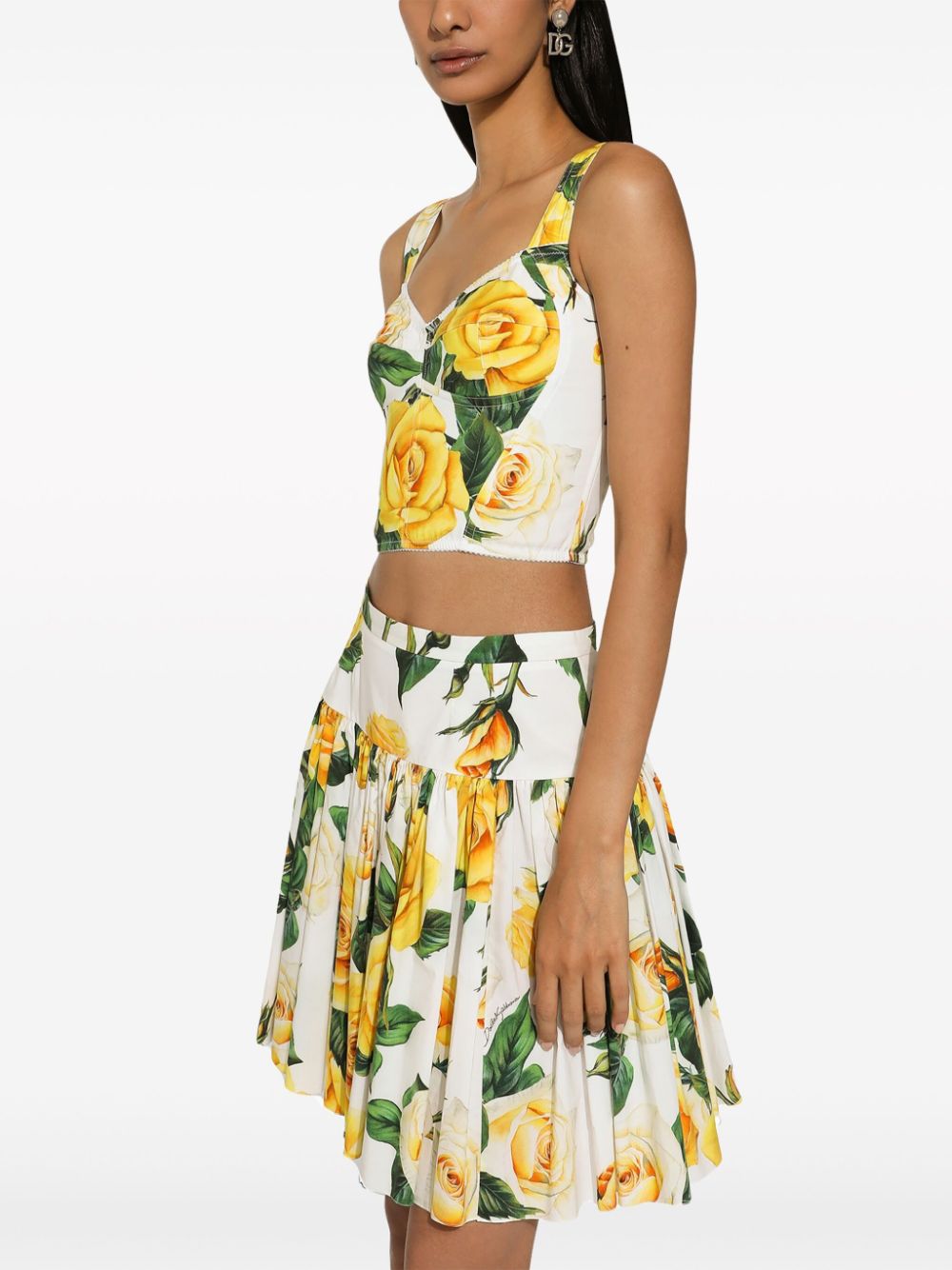 Dolce & Gabbana rose-print corset top - Image 5