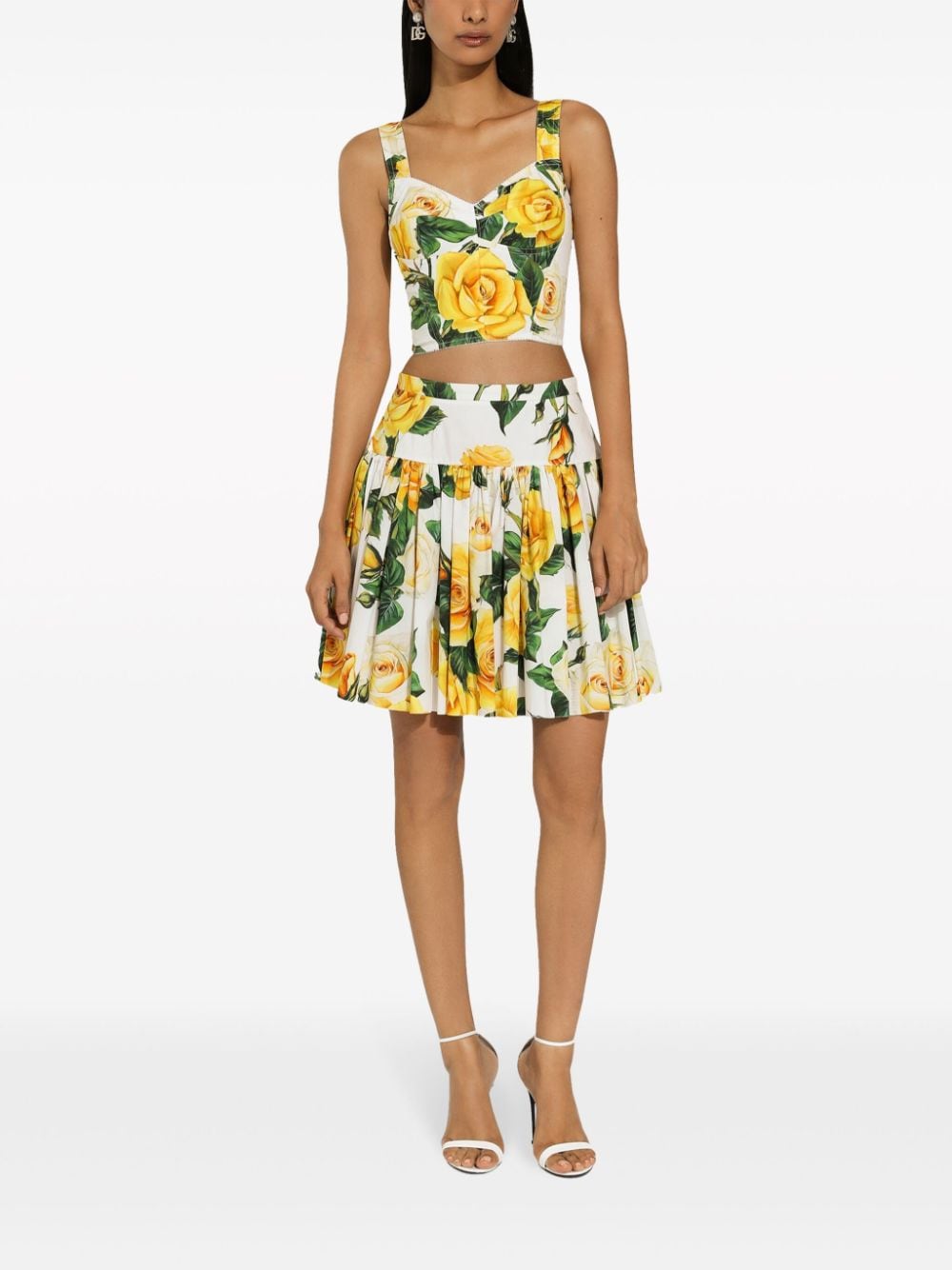 Dolce & Gabbana rose-print corset top - Image 3