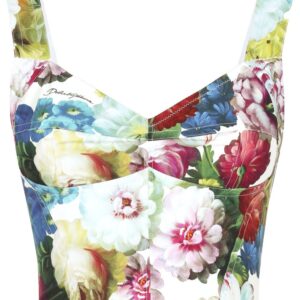Dolce & Gabbana floral-print corset top