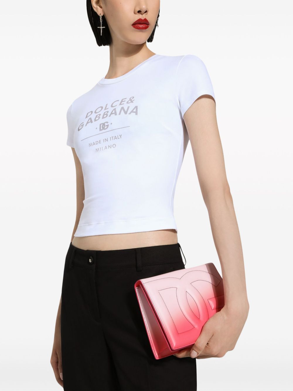 Dolce & Gabbana logo-print cotton-blend T-shirt - Image 5